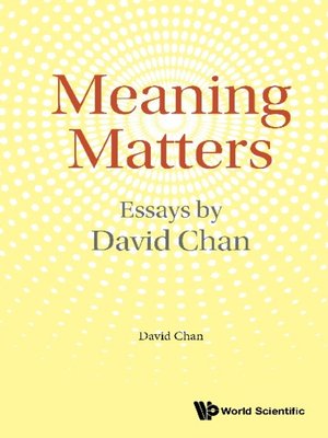 cover image of Meaning Matters